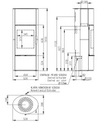 Plieninė krosnelė Romotop Laredo 01A, su apdaila, 6.5 kW