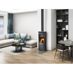 Plieninė krosnelė Romotop Lugo N 01, su keramikos apdaila, 8 kW