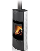 Plieninė krosnelė Romotop Ovalis G 01A, su keramika, 8 kW