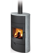 Plieninė krosnelė Romotop Burgos 02, muilo akmens apdaila, 10 kW