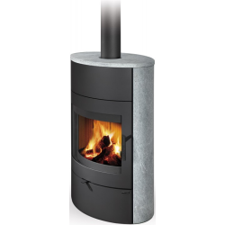 Plieninė krosnelė Romotop Burgos 02, muilo akmens apdaila, 10 kW