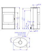 Plieninė krosnelė Romotop Burgos 02, muilo akmens apdaila, 10 kW