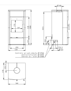Plieninė krosnelė Romotop Espera 01, su šilumokaičiu, 13kW