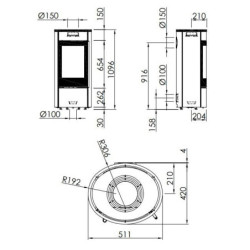 Plieninė krosnelė Spartherm Senso S, iki 9.1 kW