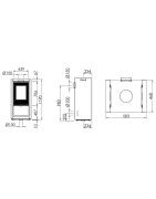 Plieninė krosnelė Spartherm Ambiente A7, 4.5 - 7.7 kW, Baltos spalvos