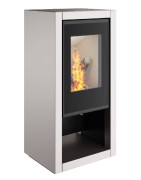 Plieninė krosnelė Spartherm Ambiente A7, 4.5 - 7.7 kW, Perlo spalvos