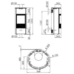 Plieninė krosnelė Spartherm Senso L, iki 9.1 kW