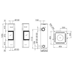 Plieninė krosnelė Spartherm CUBO L RLA, 4.5 - 7.7 kW, perlas