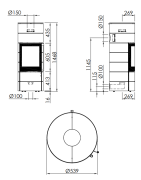 Plieninė krosnelė Spartherm Ambiente A3 RLU, 4.5 - 7.7 kW, Baltos spalvos