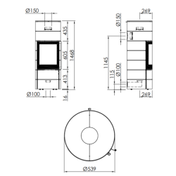 Plieninė krosnelė Spartherm Ambiente A3 RLU, 4.5 - 7.7 kW, Baltos spalvos