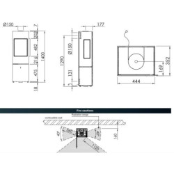 Plieninė krosnelė Spartherm Seo L, balta, 4.5 - 7.2 kW