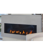 Dujinis židinys Akos Mercury XL, 12 kW, tiesiu stiklu, LPG