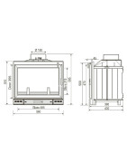 Ketinis židinio ugniakuras Seguin Rubis, 8 kW
