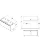 Praustuvo spintelė Ravak Clear SD 1000, balta