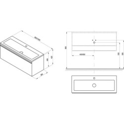 Praustuvo spintelė Ravak Clear SD 1000, balta