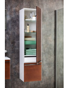 Spintelė Ravak Clear SB 400, balta/vyšnia, dešinė