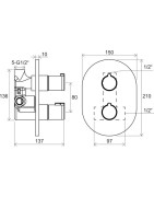 Termostatinis potinkinis maišytuvas Ravak Chrome CR 064.00
