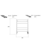 Elektrinis rankšluosčių džiovintuvas Terminus Sicilia P6, baltas