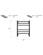Elektrinis rankšluosčių džiovintuvas Terminus Vatikan P6, juodas