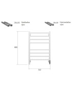 Elektrinis rankšluosčių džiovintuvas Terminus Vatikan P8, baltas
