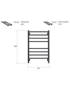 Elektrinis rankšluosčių džiovintuvas Terminus Vatikan P8, juodas