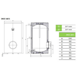 Elektrinis vandens šildytuvas Dražice OKCE 160 S