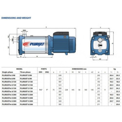 Daugiapakopis siurblys Pedrollo PLURIJET m6/130 230 V