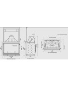 Ketinis židinio ugniakuras Seguin Super 8, su pakeliamu stiklu