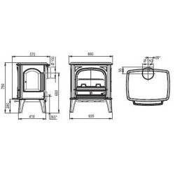 Ketinė krosnelė Seguin SAPHIR, kreminė, iki 11 kW