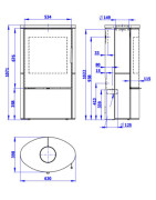 Plieninė krosnelė Romotop Ovalis T 05, 8 kW