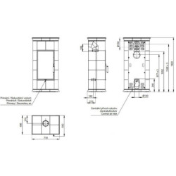 Plieninė krosnelė Romotop Hein Este 06, 4 - 11 kW