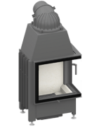 Plieninis židinio ugniakuras Schmid Ekko R 55(34)45s, 5 kW