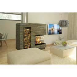 Plieninis židinio ugniakuras Schmid Ekko R 55(34)45s, 5 kW