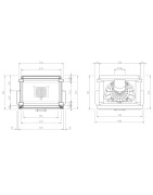 Plieninis židinio ugniakuras Schmid Lina TV 6751h, 3.2 - 11 kW