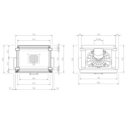 Plieninis židinio ugniakuras Schmid Lina TV 6751h, 3.2 - 11 kW
