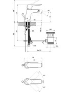 Bidė maišytuvas Ravak Classic CL 055.00, su dugno vožtuvu