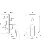 Potinkinis maišytuvas Ravak Classic CL 061.00, chromuotas