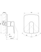 Potinkinis maišytuvas Ravak Classic CL 062.00, chromuotas
