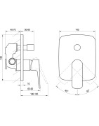 Potinkinis maišytuvas Ravak Classic CL 065.00, chromuotas