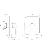 Potinkinis maišytuvas Ravak Classic CL 066.00, chromuotas