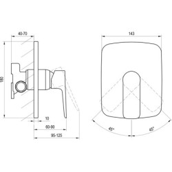 Potinkinis maišytuvas Ravak Classic CL 066.00, chromuotas