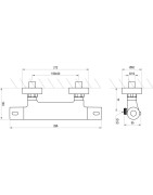 Termostatinis dušo maišytuvas Ravak TE 033.00/150
