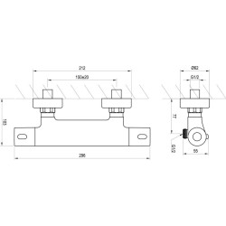 Termostatinis dušo maišytuvas Ravak TE 033.00/150