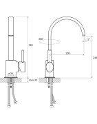 Praustuvo maišytuvas Ravak FM 016.00, be vožtuvo