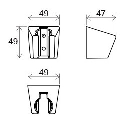 Dušo laikiklis Ravak 612.00, plastikinis