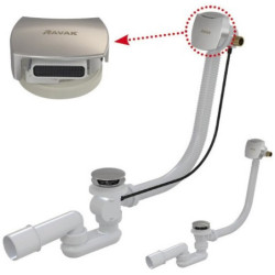 Vonios sifonas Ravak II 800, su persipylimu