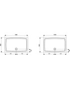 Dušo padėklas Ravak Gigant, 100x80 cm