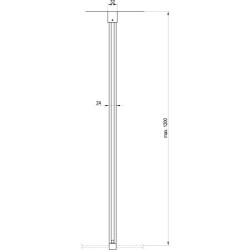 Montavimo rinkinys Ravak W SET-80 Wall/Corner, juodas laikiklis