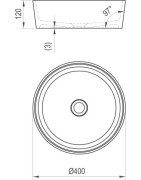 Praustuvas Ravak Moon 1, 400x400 mm