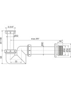 Bidė sifonas Ravak, baltas, pajungimas DN40
